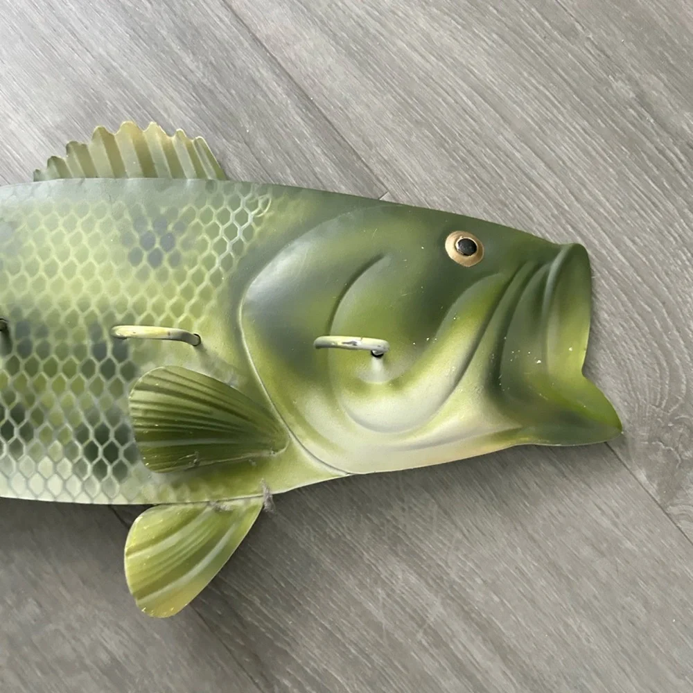 Lifelike Green Fish Wall Art